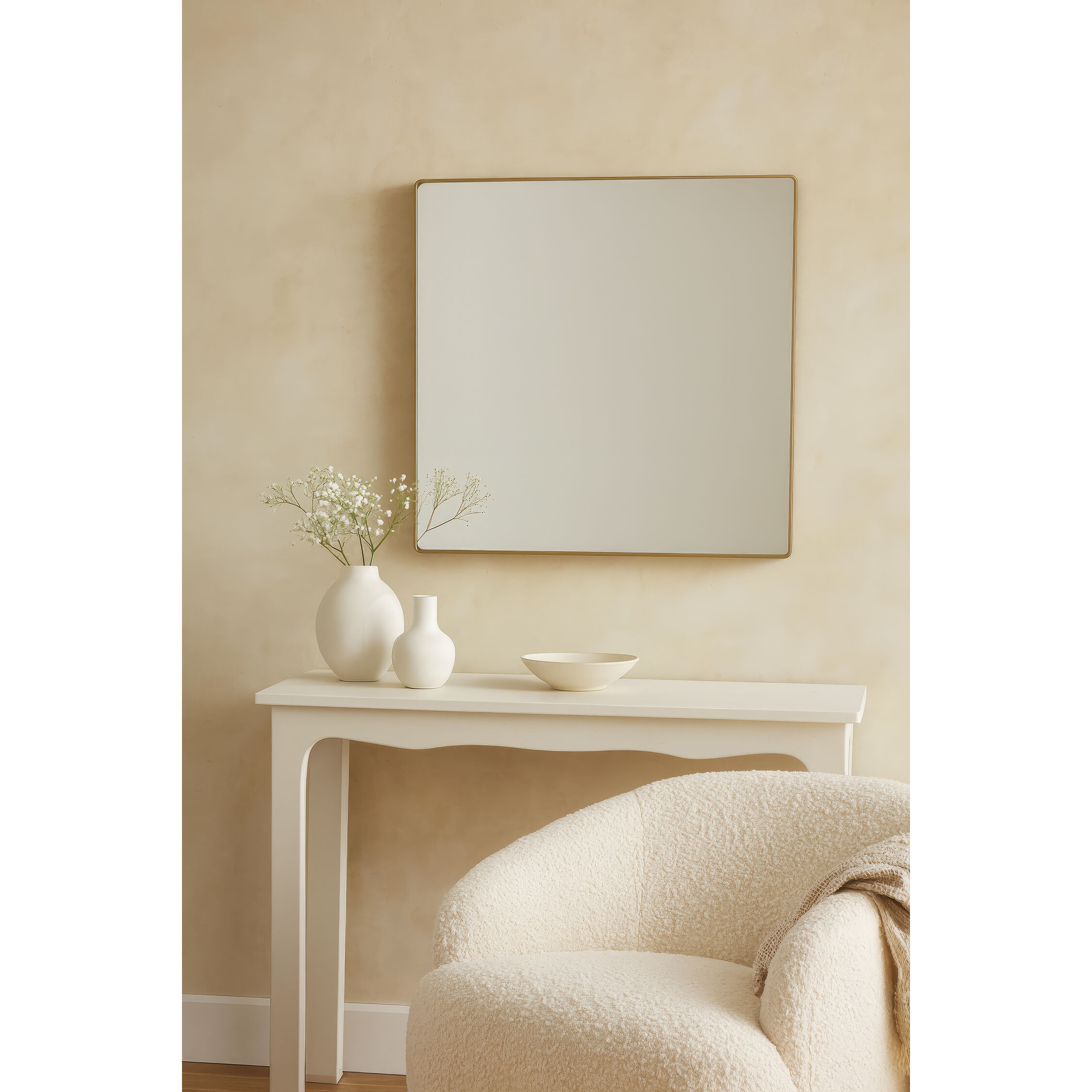 Kye 30 X 30 inch Gold Wall Mirror, Varaluz Casa