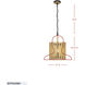 Suratto 2 Light 12 inch Matte Black and Honey Blonde Pendant Ceiling Light in Matte Black/Honey Blonde