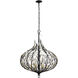 Bask 6 Light 26.5 inch Matte Black and French Gold Pendant Ceiling Light
