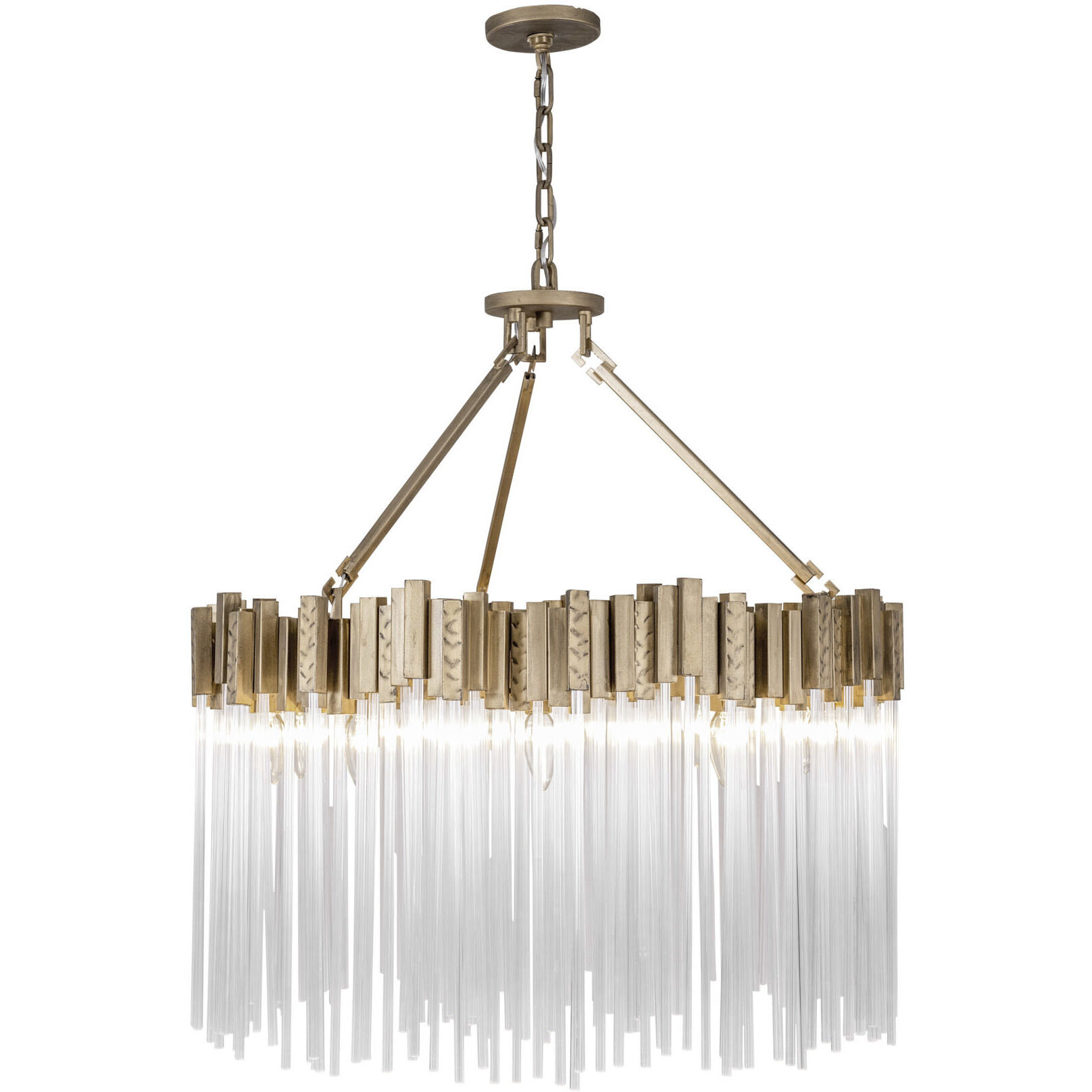 Matrix 10 Light 30 inch Havana Gold Chandelier Ceiling Light