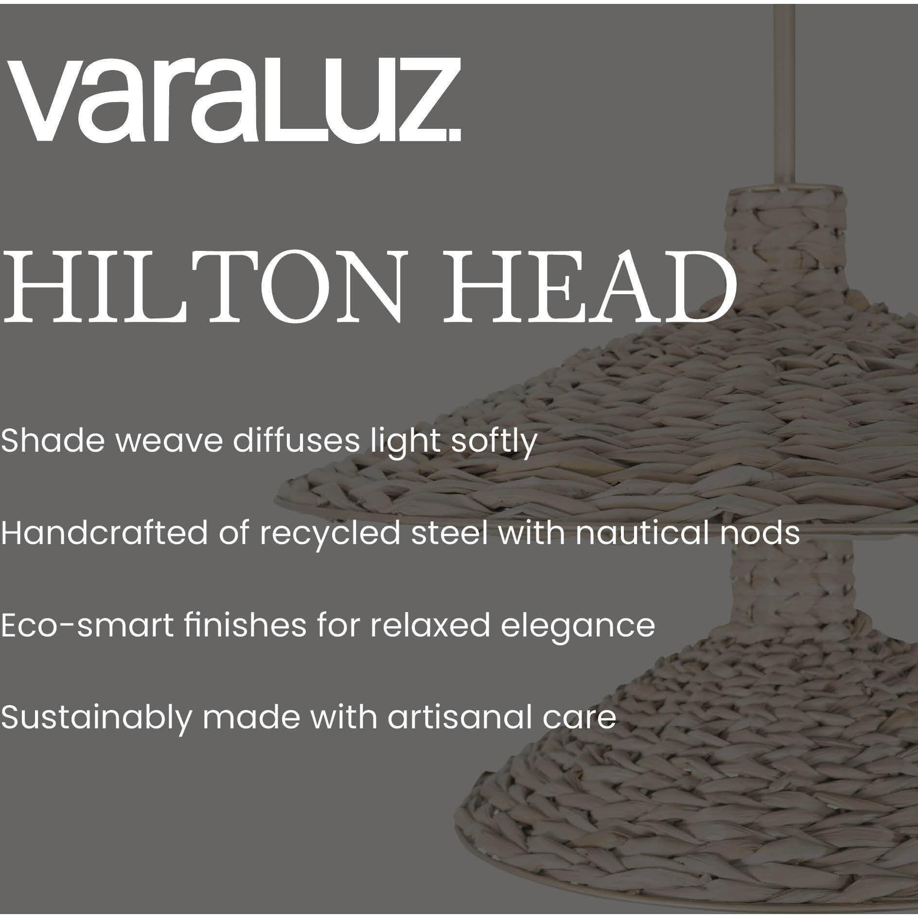 Hilton Head 15 Light 34.25 inch French Gold with Natural Seagrass Pendant Ceiling Light