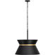 Mad Hatter 4 Light 24 inch Matte Black and French Gold Pendant Ceiling Light