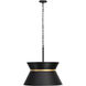 Mad Hatter 4 Light 24 inch Matte Black and French Gold Pendant Ceiling Light