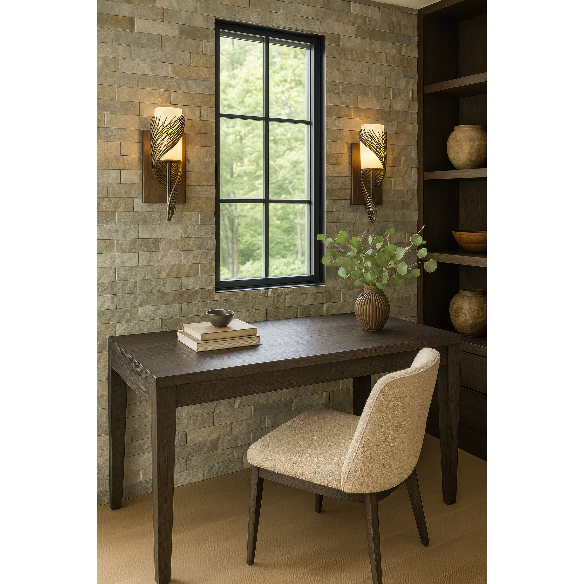 Flow 1 Light 4.5 inch Hammered Ore Left Sconce Wall Light