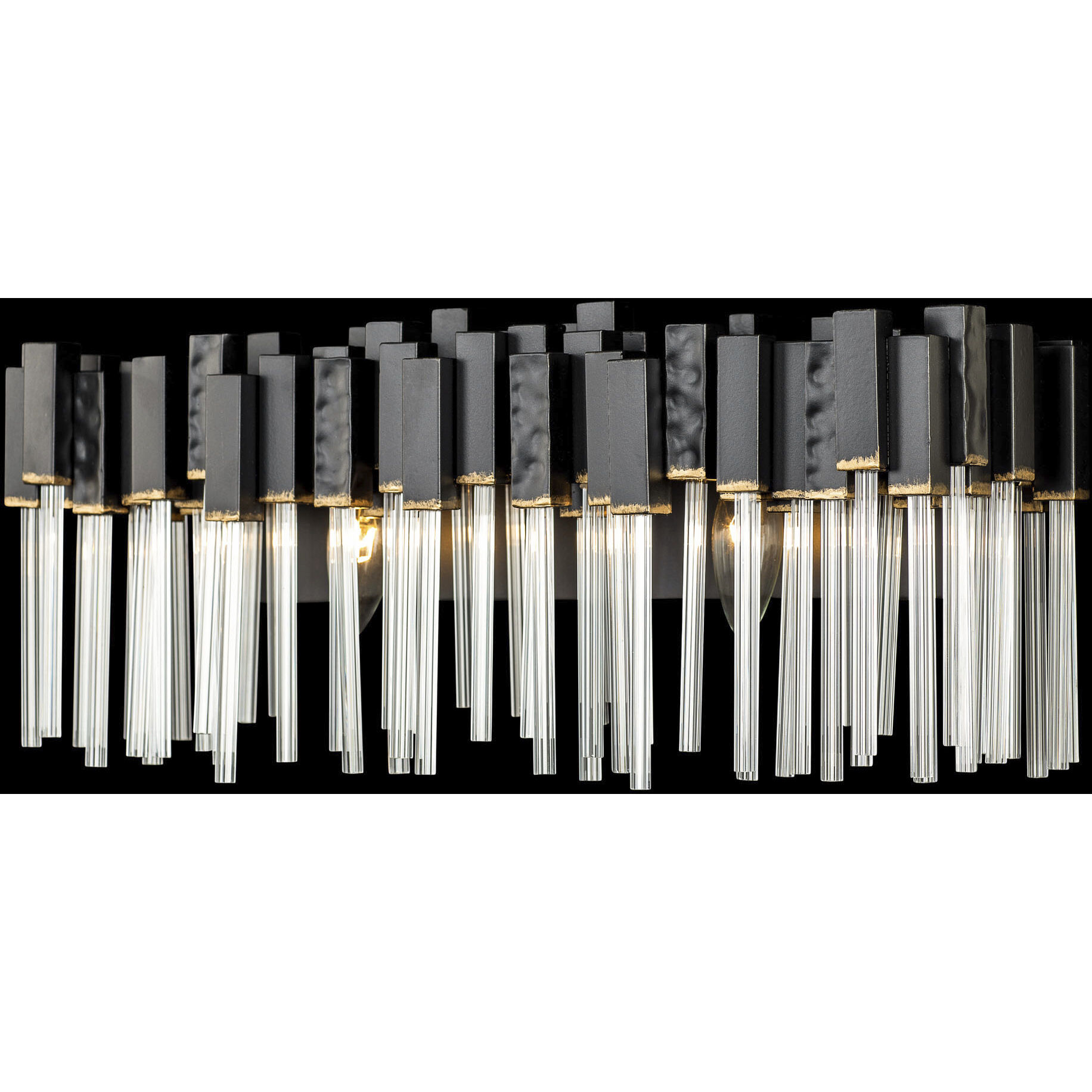 Matrix 2 Light 21 inch Matte Black and French Gold Bath Vanity Light Wall Light