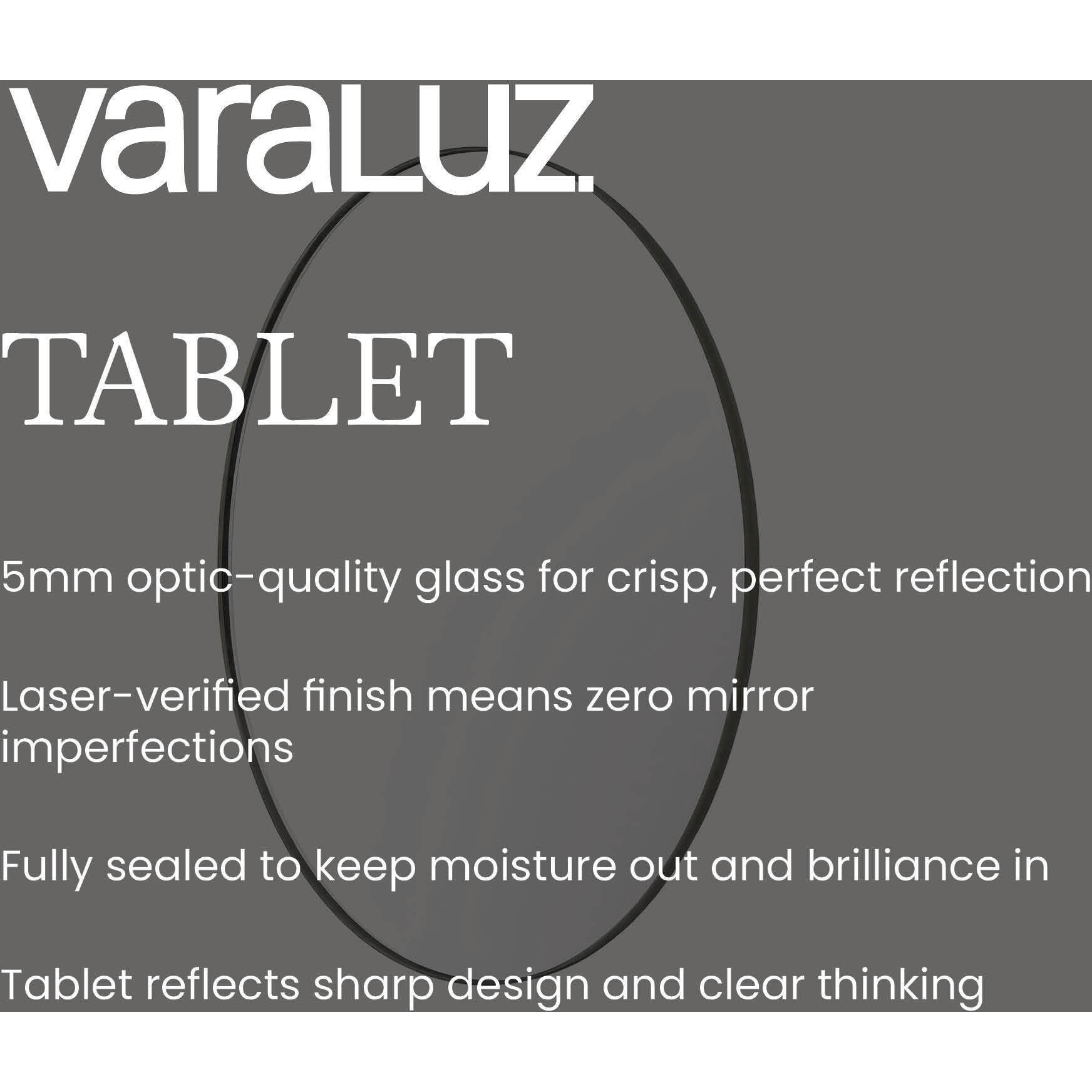 Tablet 30 X 30 inch Black Wall Mirror