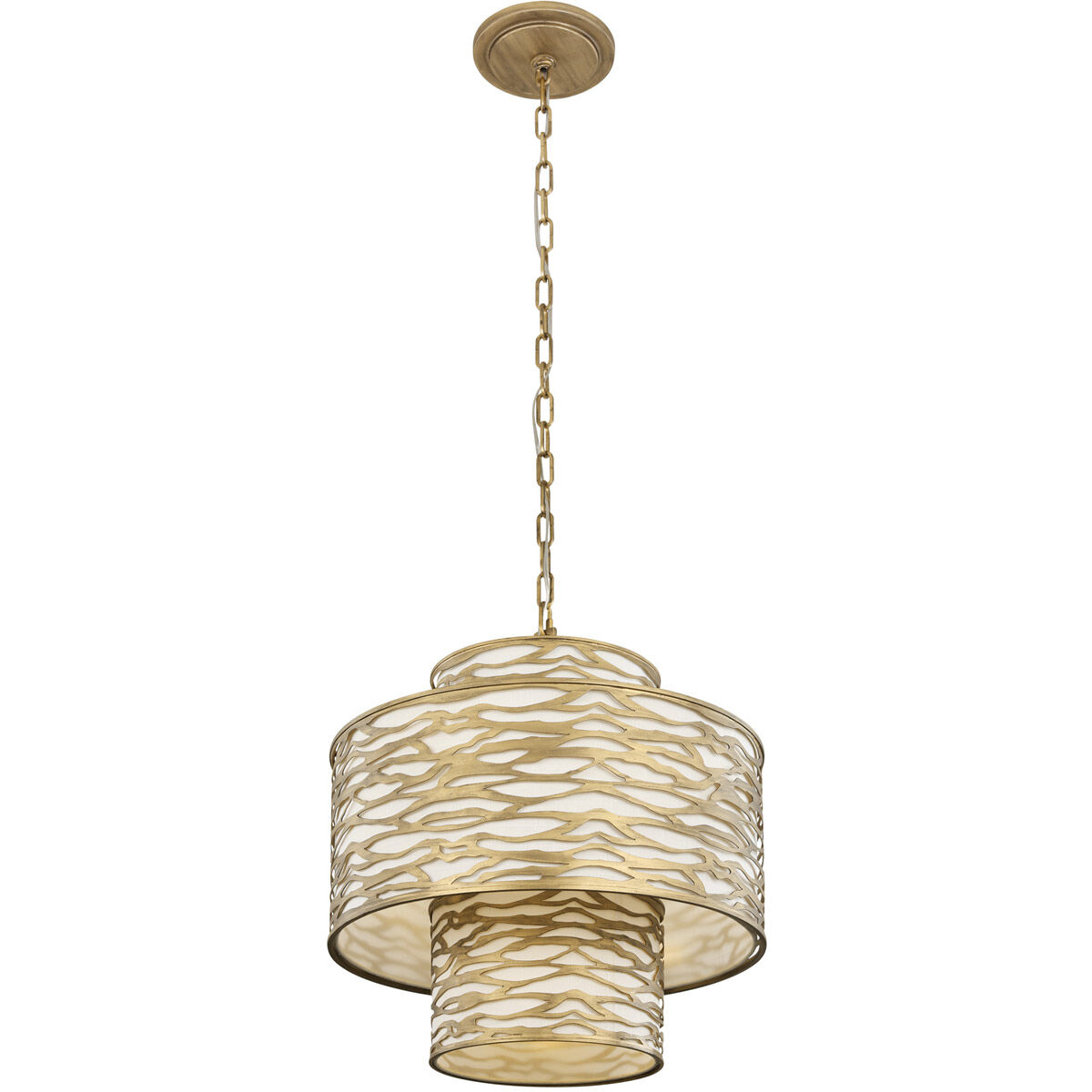 Kato 4 Light 18.75 inch Gold Pendant Ceiling Light in Havana Gold