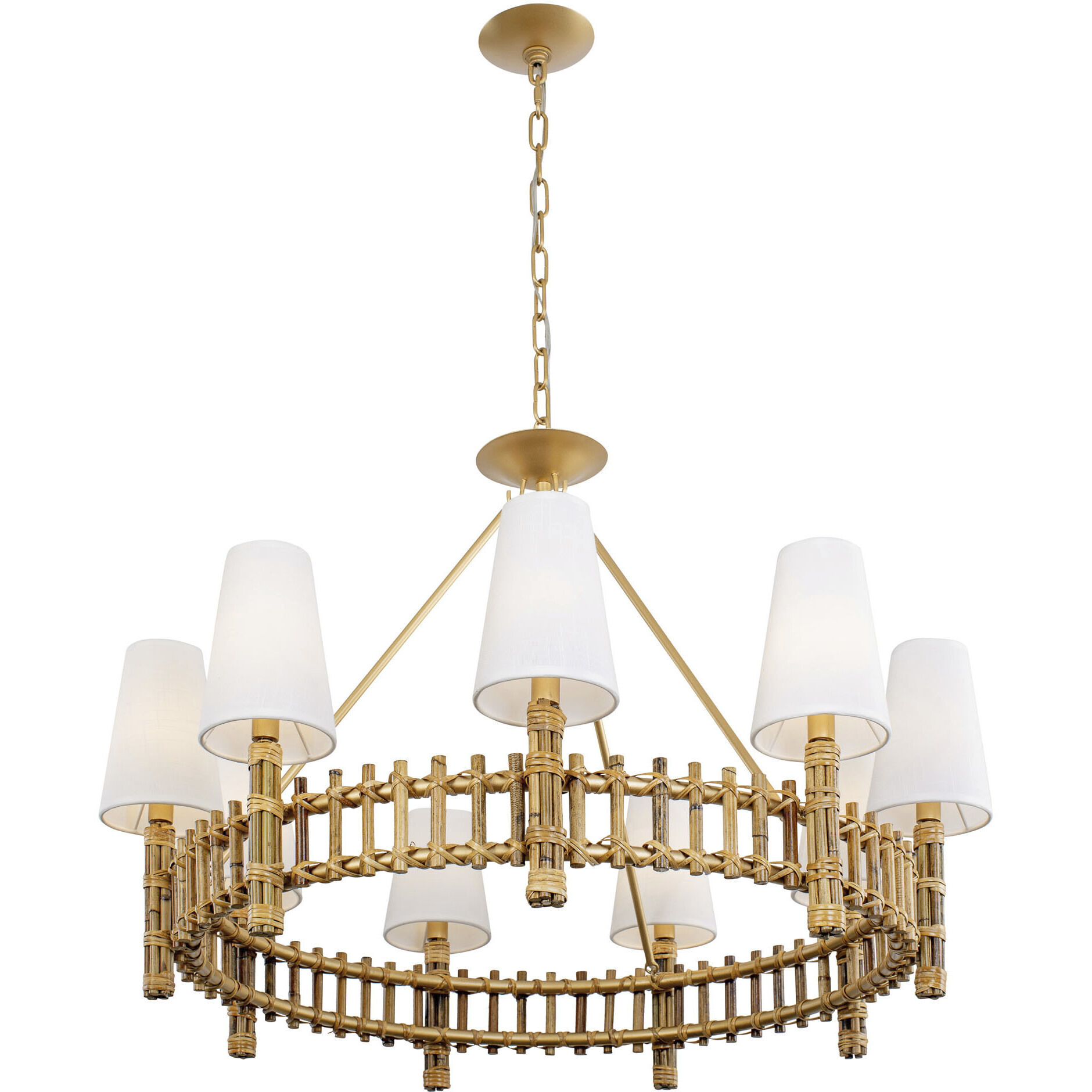 Nevis LED 36 inch French Gold Chandelier Ceiling Light