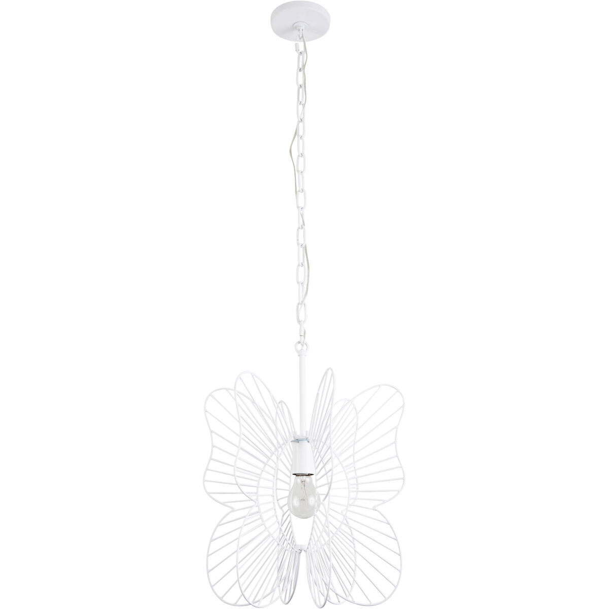 Monarch 1 Light 14.75 inch White Pendant Ceiling Light