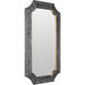 Farra 54 X 28 inch Cerused Black with Weathered Brass Wall Mirror