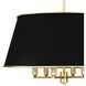 Coco 6 Light 24 inch Matte Black/French Gold Pendant Ceiling Light