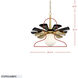 Daphne 1 Light 24.5 inch Matte Black and French Gold Pendant Ceiling Light