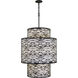 Kato 16 Light 32 inch Carbon Black Chandelier Ceiling Light