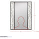 Estela 40 X 30 inch Matte Black and French Gold Wall Mirror, Smithsonian Collaboration