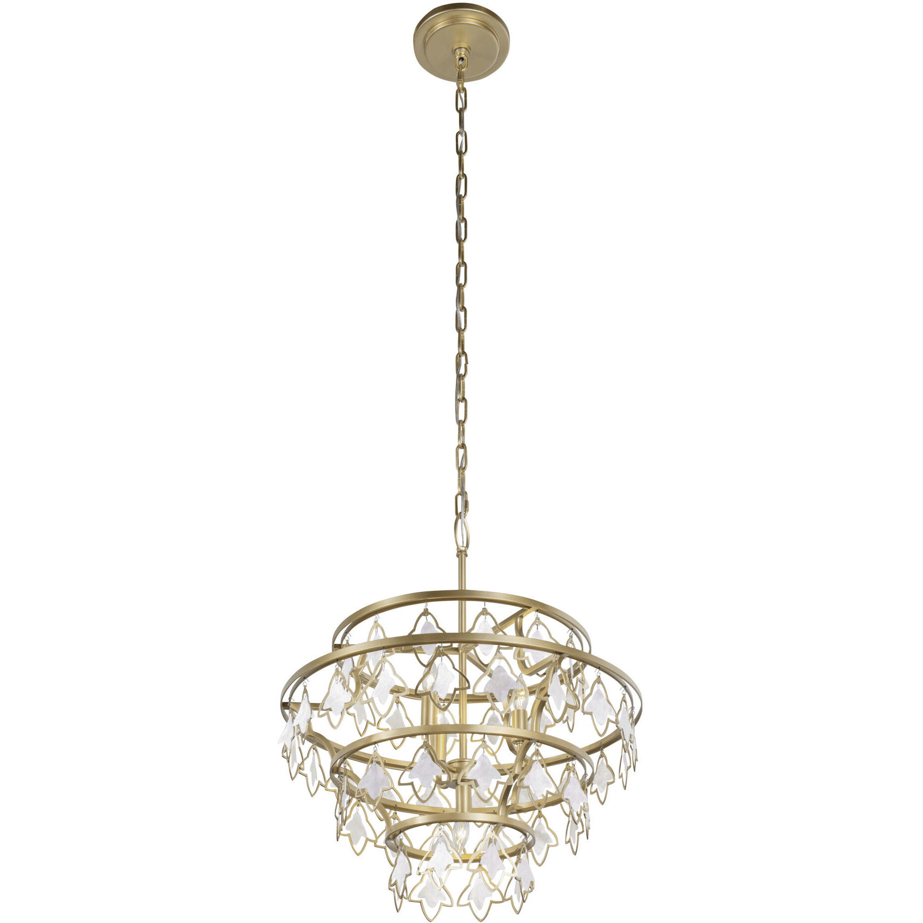 Fleur 4 Light 22 inch French Gold Chandelier Ceiling Light, Smithsonian Collaboration