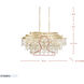 Kalani 9 Light 42 inch French Gold Linear Pendant Ceiling Light, Smithsonian Collaboration