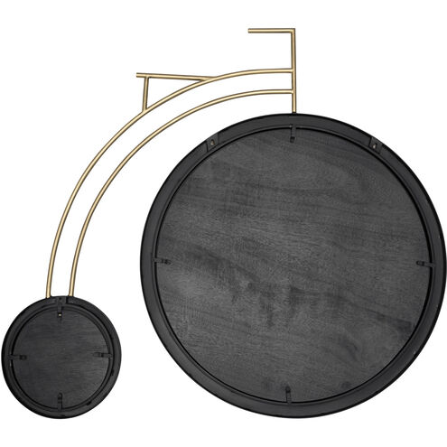 Out For A Ride 44 X 39 inch Matte Black and Havana Gold Wall Mirror