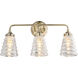 Amherst 3 Light 22 inch Antique Brass Bath Vanity Wall Light