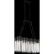 Matrix 6 Light 36.5 inch Matte Black and French Gold Linear Pendant Ceiling Light in Matte Black/French Gold