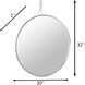 Stopwatch 32 X 30 inch Polished Nickel Wall Mirror, Varaluz Casa