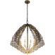 Construct 8 Light 28 inch Dark Bronze and French Gold Pendant Ceiling Light