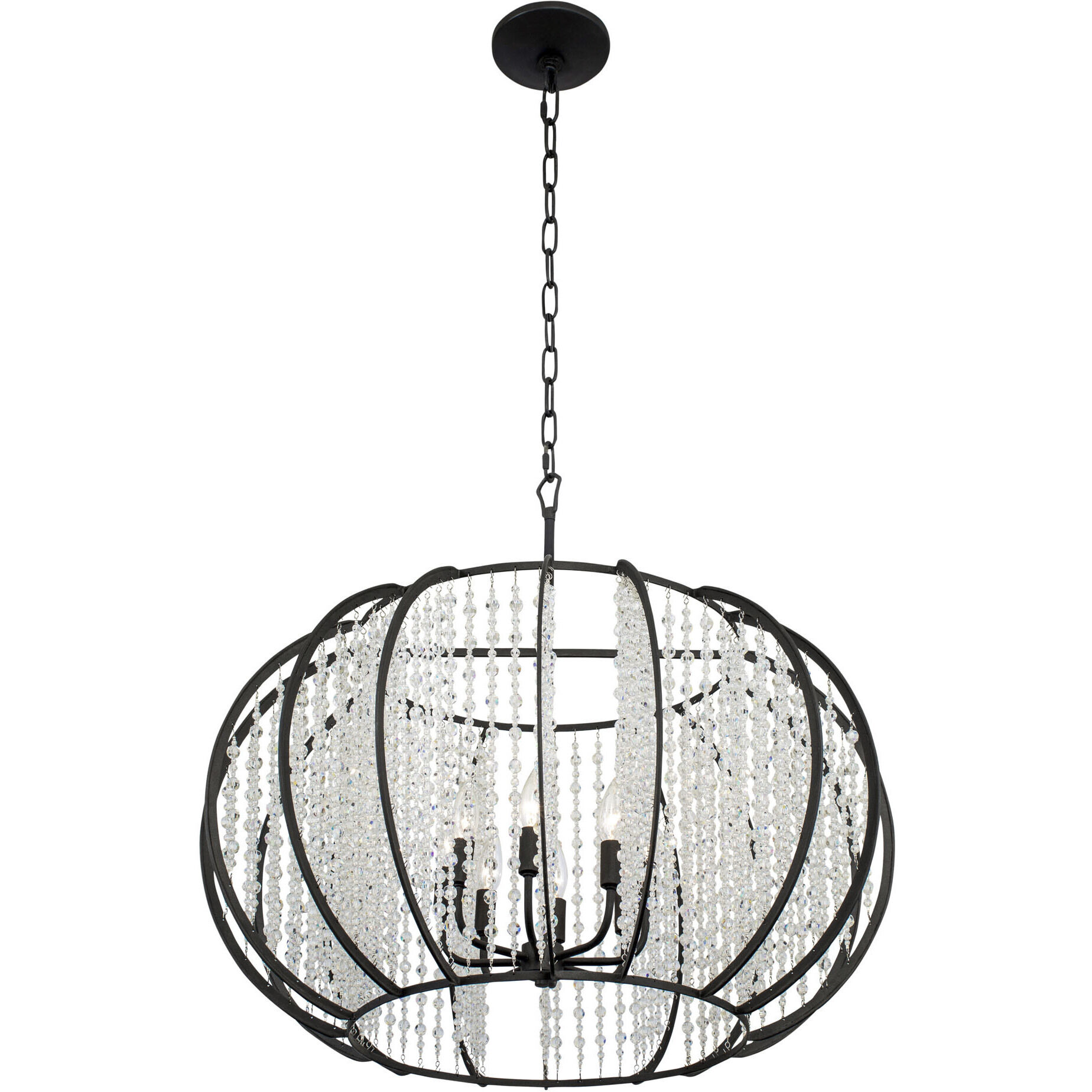 Caesar 8 Light 32 inch Carbon Pendant Ceiling Light