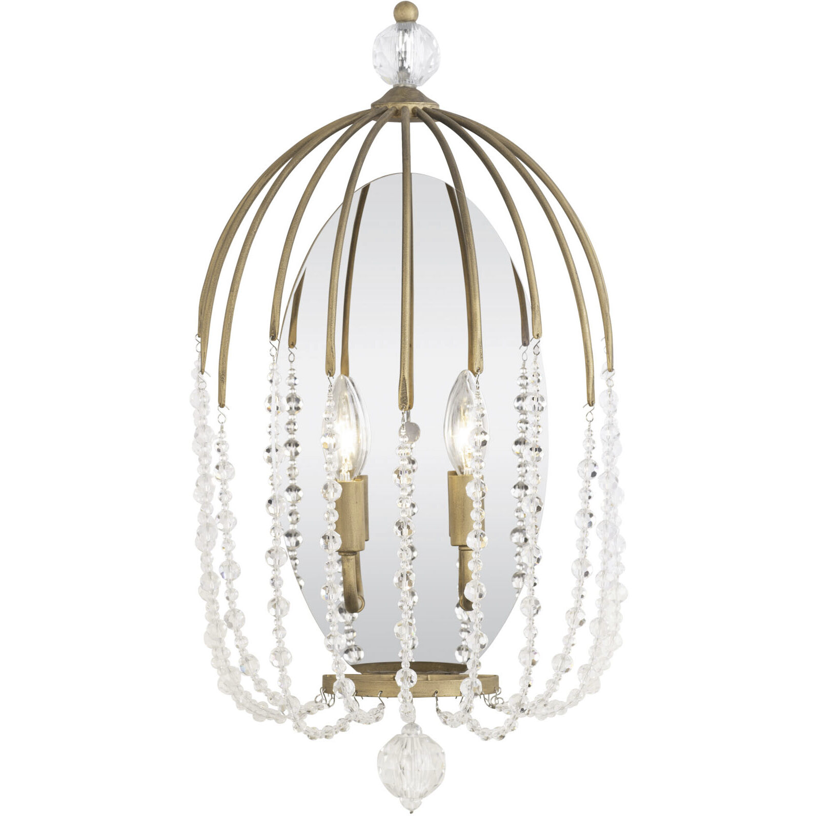 Voliere 2 Light 12 inch Havana Gold Wall Sconce Wall Light