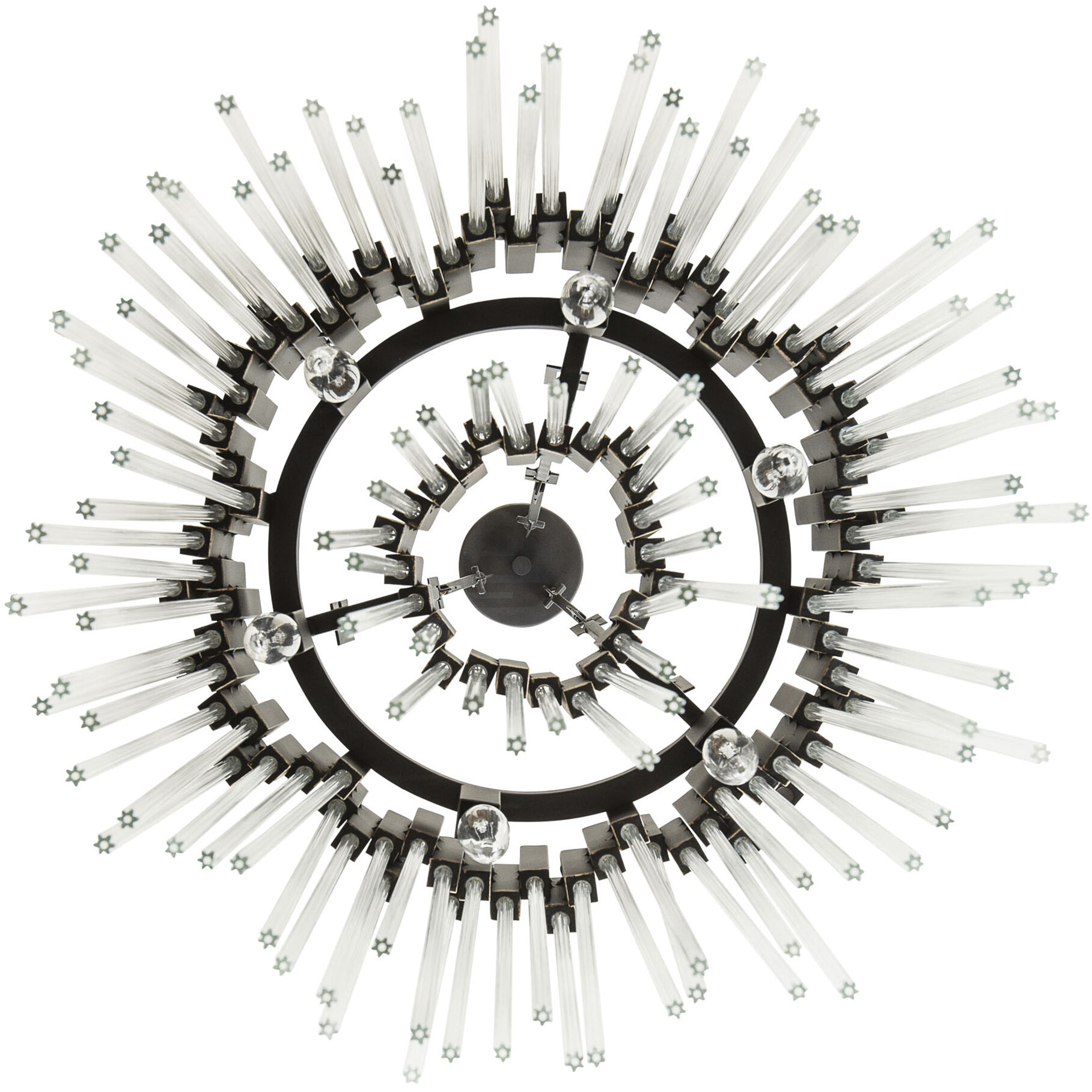 Matrix 6 Light 18.5 inch Matte Black and French Gold Pendant Ceiling Light