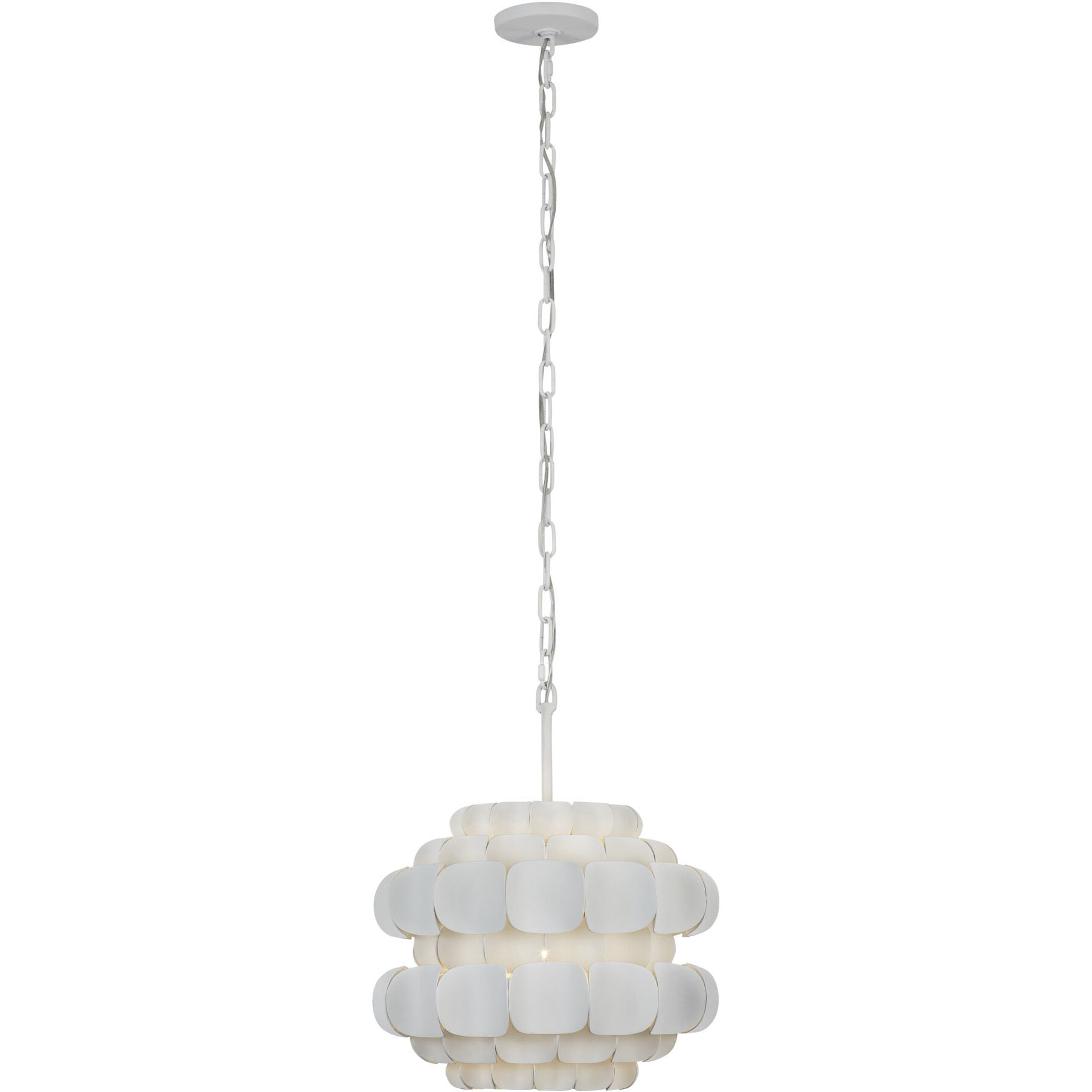 Swoon 1 Light 16 inch Matte White Pendant Ceiling Light, Smithsonian Collaboration
