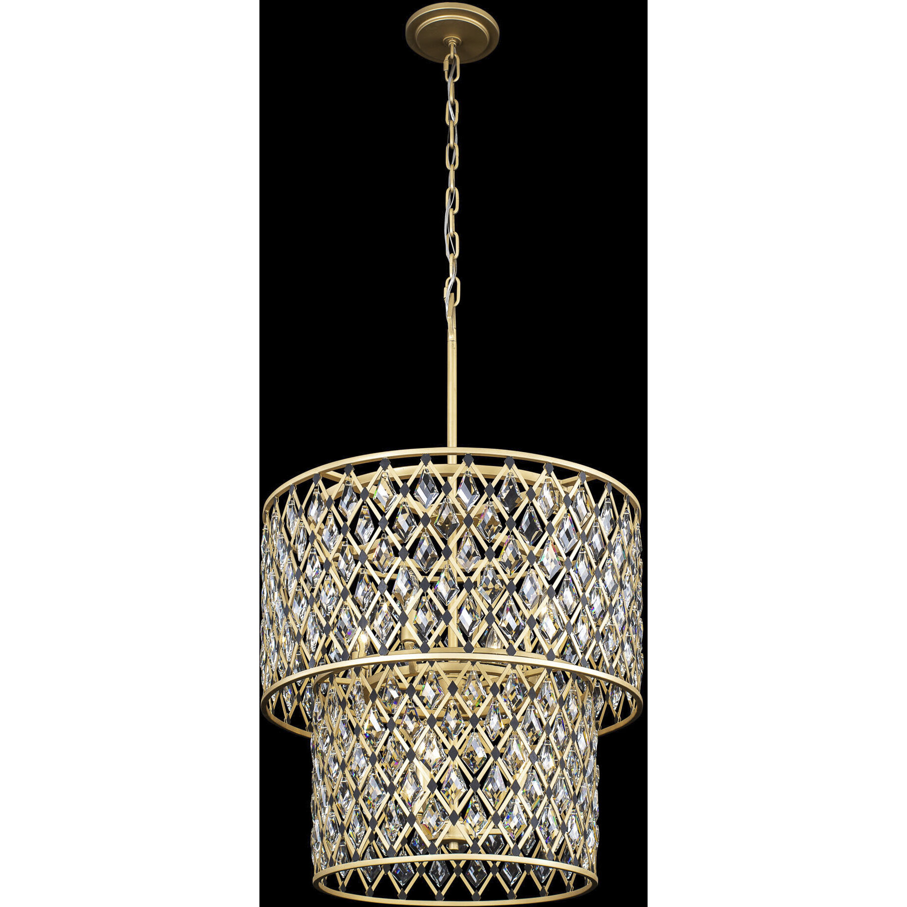 Windsor 7 Light 24.75 inch French Gold and Matte Black Chandelier Ceiling Light
