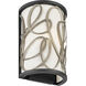 Scribble 1 Light 8 inch Matte Black with Artifact Wall Sconce Wall Light, Smithsonian Collaboration