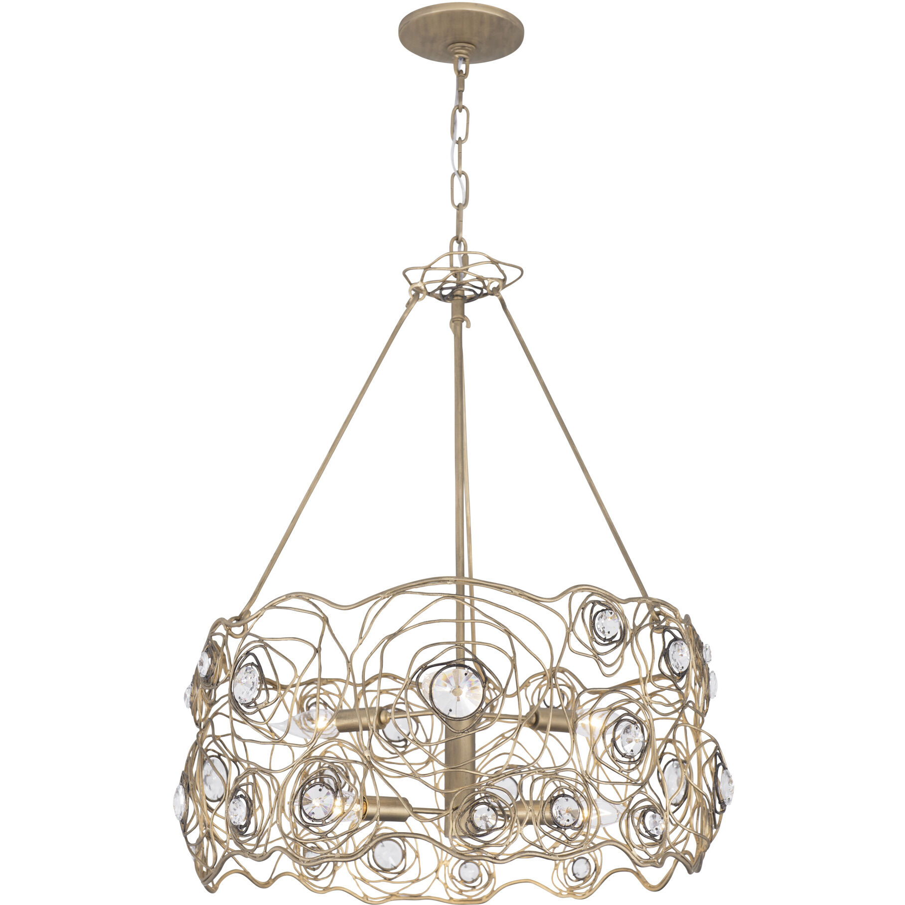 Ethereal Rose 6 Light 24 inch Havana Gold Ombre Chandelier Ceiling Light