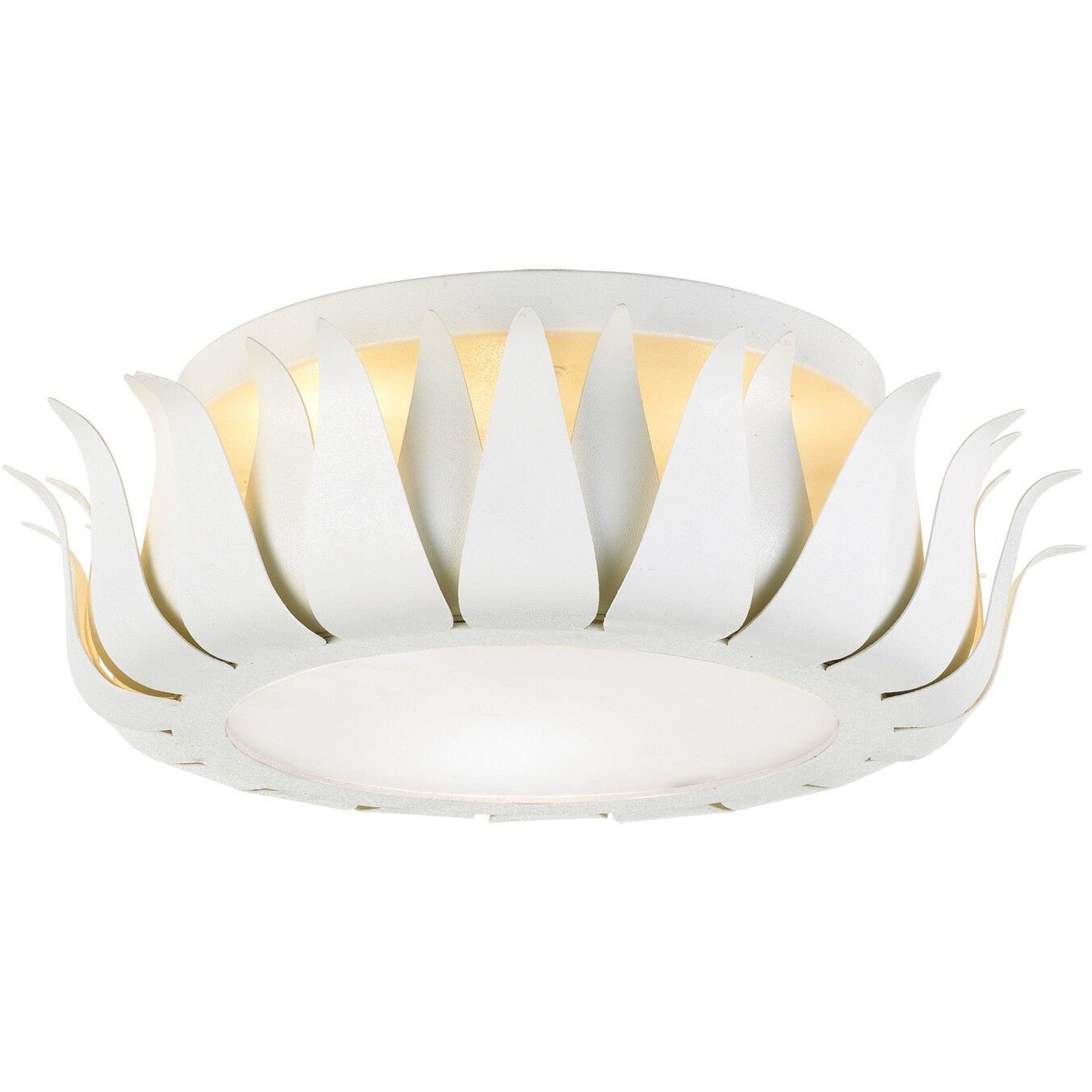 Broche 3 Light 16 inch Matte White Flush Ceiling Light