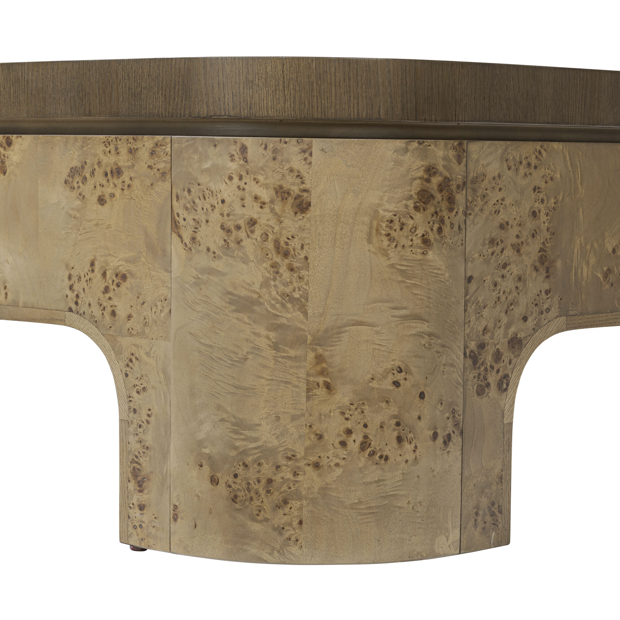 McKinney 44 X 44 inch Mushroom Oak with Mappa Burl Coffee Table