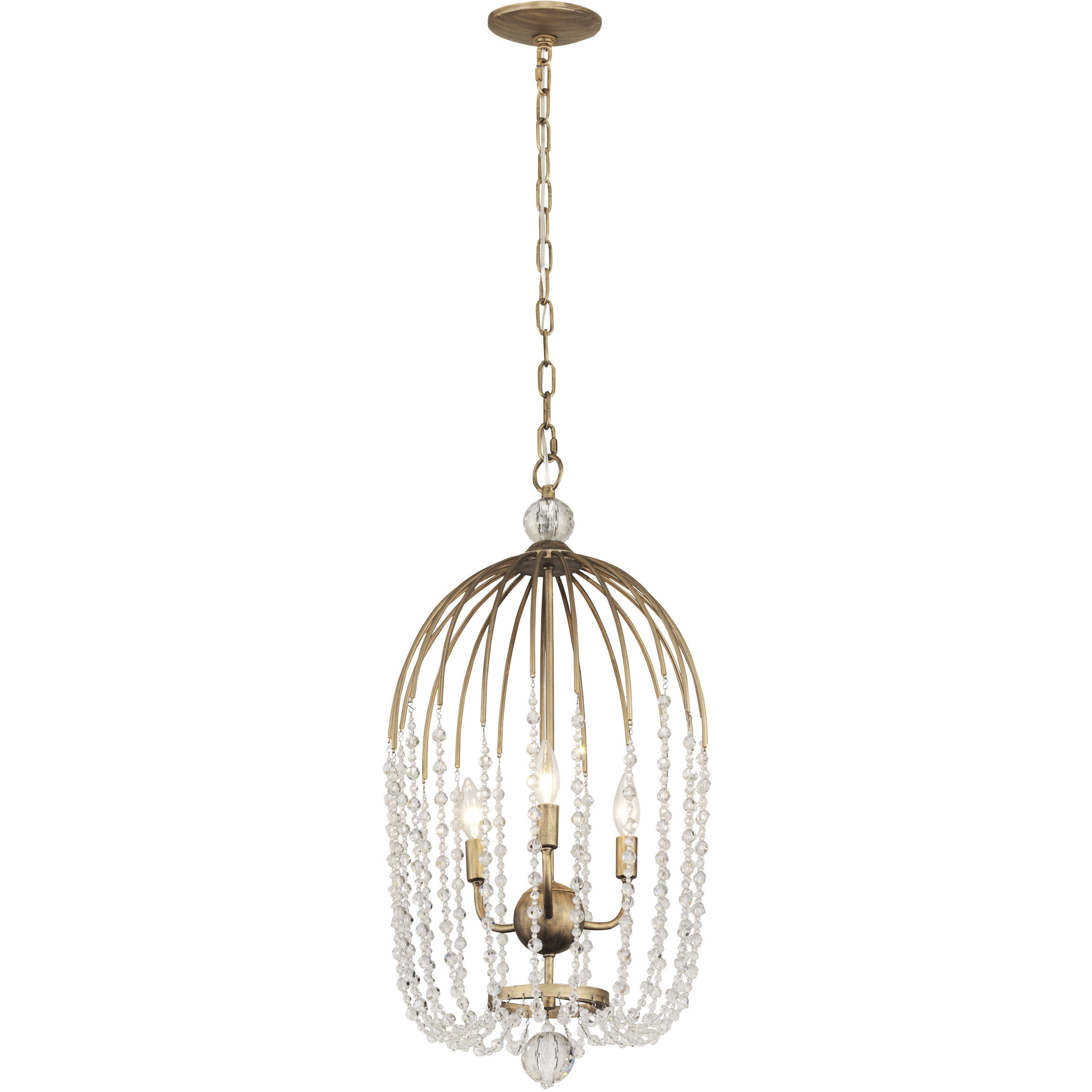 Voliere 3 Light 14.5 inch Havana Gold Pendant Ceiling Light