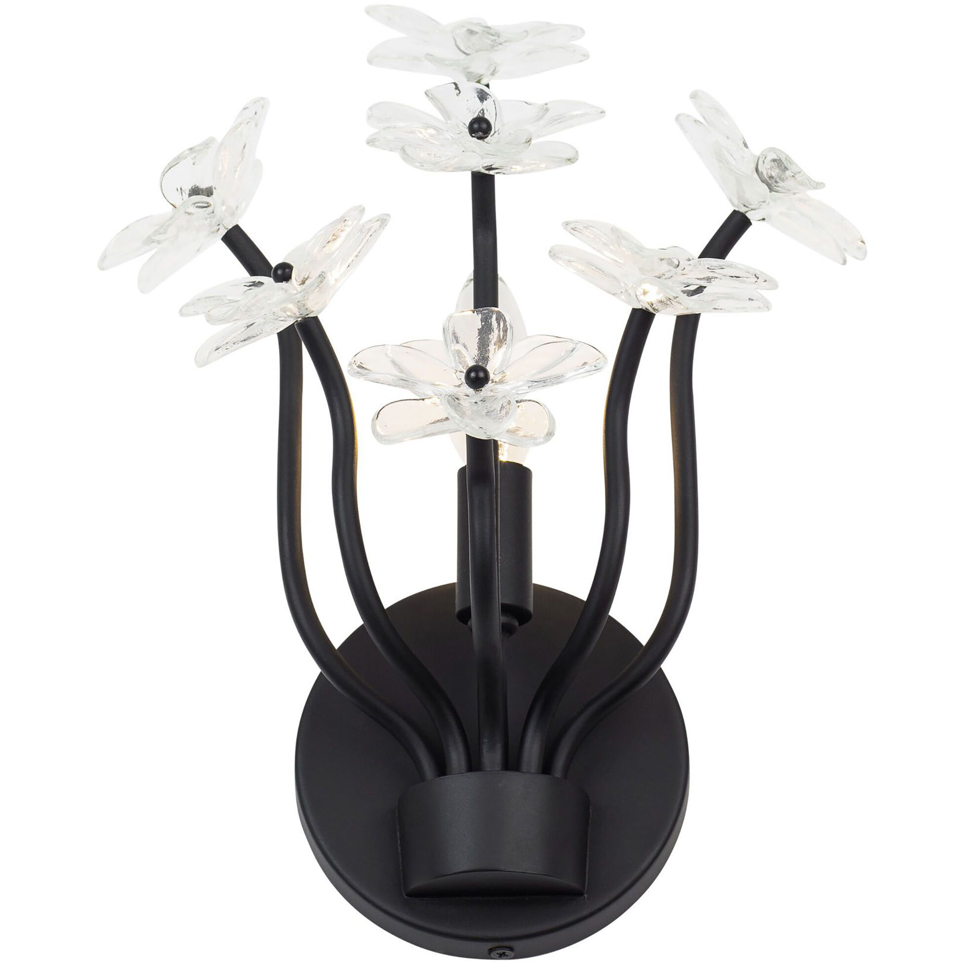 Wildflower Sconce Wall Light in Matte Black, Smithsonian Collaboration