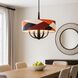 Patchwork 4 Light 24 inch Black with Satin Brass with Patchwork Pendant Ceiling Light