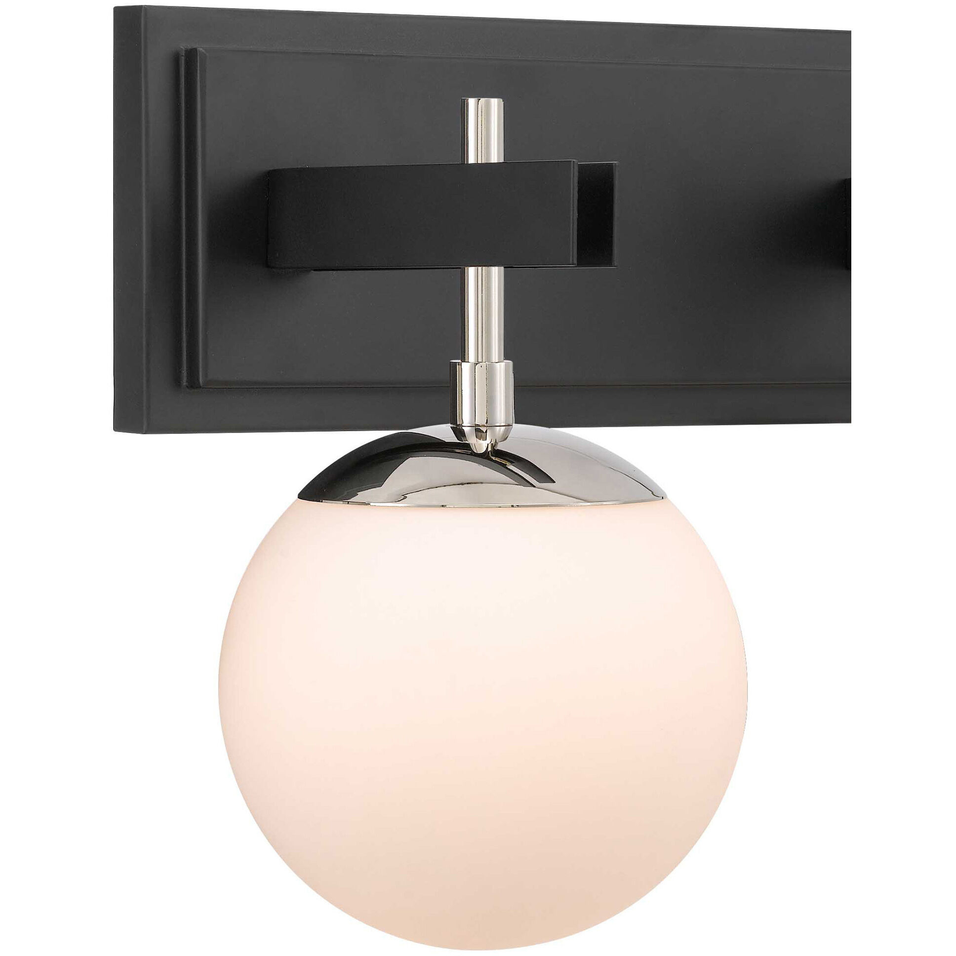 Allie 2 Light 16.25 inch Black/Polished Nickel Bath Vanity Light Wall Light