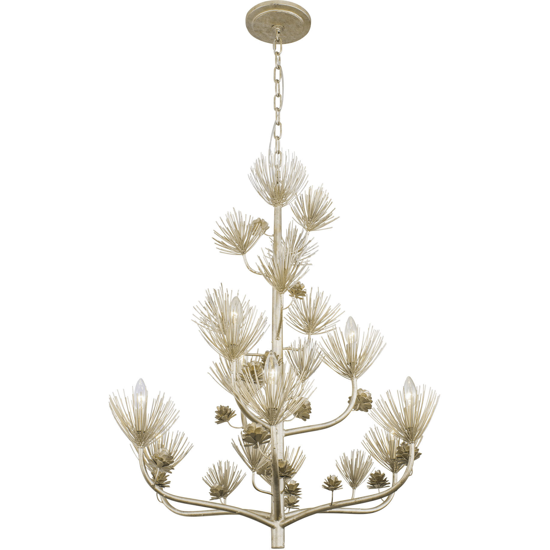Pinion 9 Light 34 inch Zen Gold Chandelier Ceiling Light