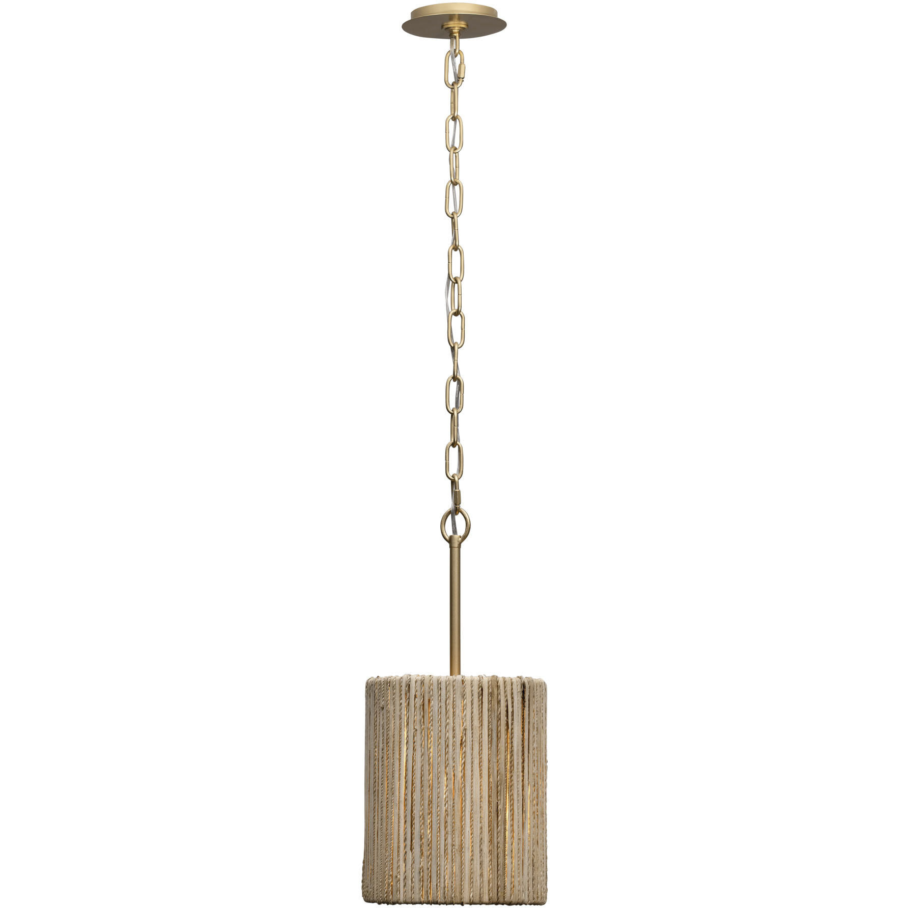 Jacob's Ladder 1 Light 8 inch French Gold Mini Pendant Ceiling Light, Smithsonian Collaboration