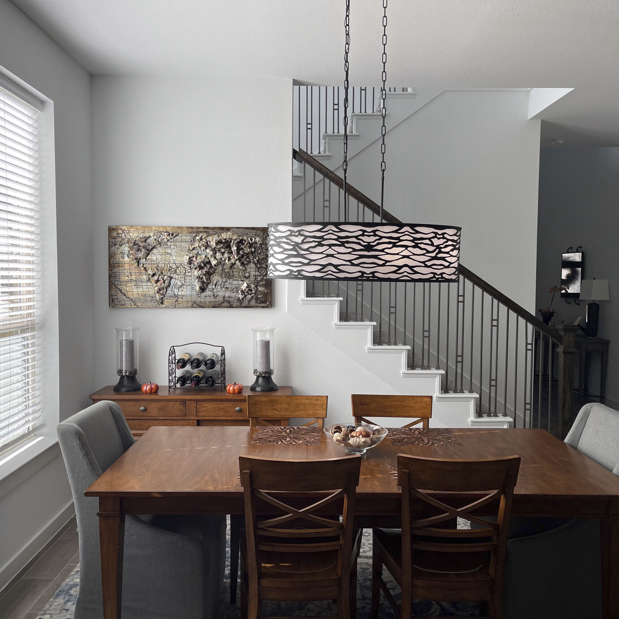 Kato 6 Light 36 inch REF Pendant Ceiling Light in Carbon Black