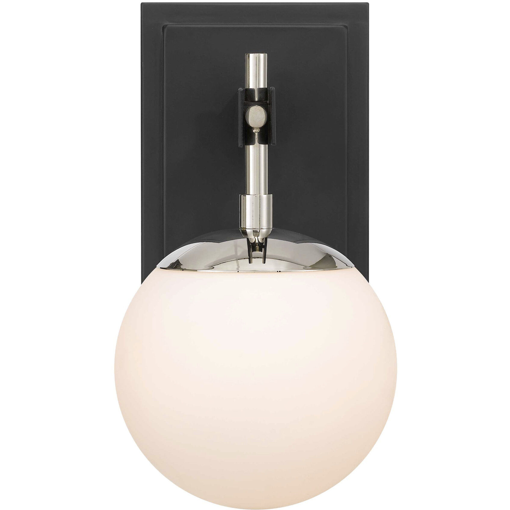 Allie 1 Light 6 inch Black/Polished Nickel Bath Vanity Light Wall Light