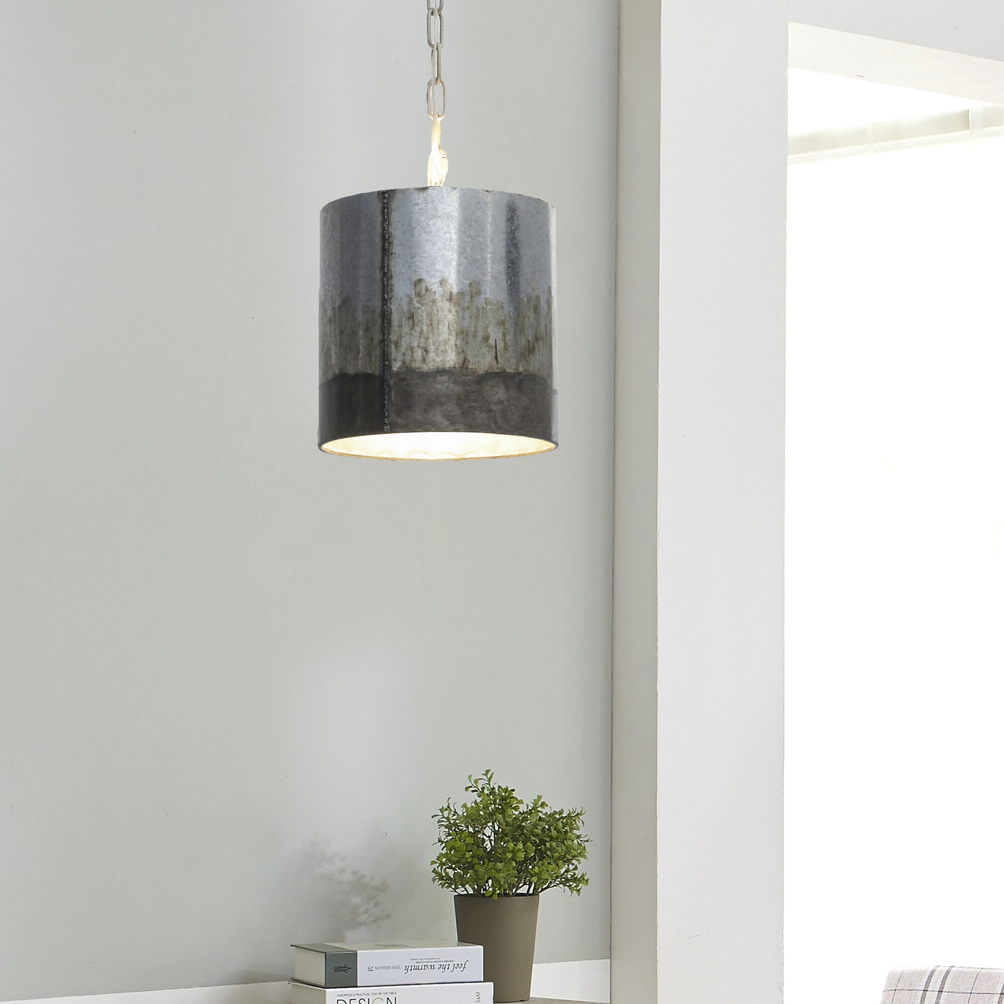 Cannery 1 Light 10 inch Ombre Galvanized Mini Pendant Ceiling Light