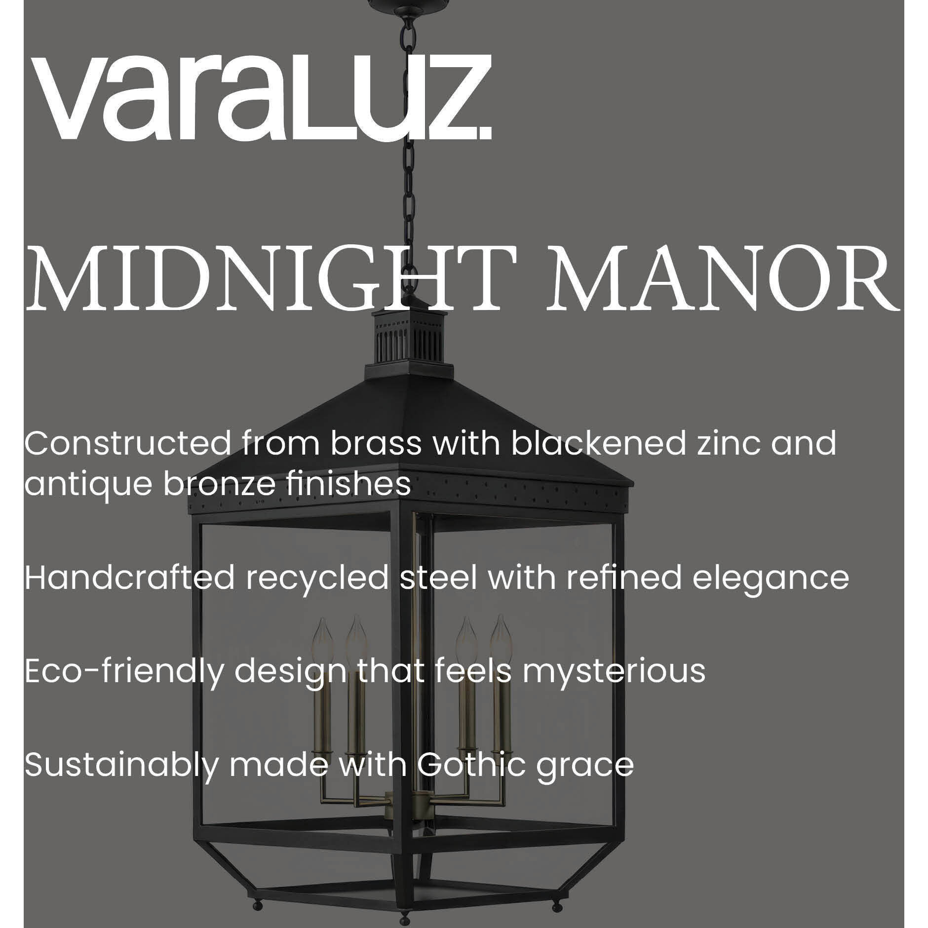 Midnight Manor 2 Light 15 inch Blackened Zinc and Antique Bronze Wall Sconce Wall Light