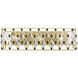 Windsor 3 Light 24 inch French Gold and Matte Black Bath Vanity Wall Light