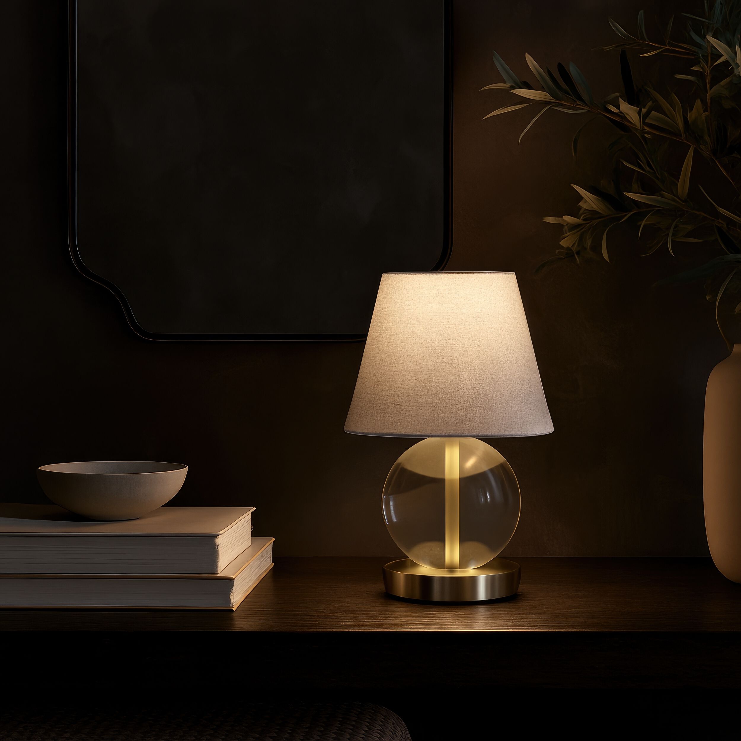 Mona & Lisa 11.25 inch 5 watt Antique Bronze Table Lamp Portable Light