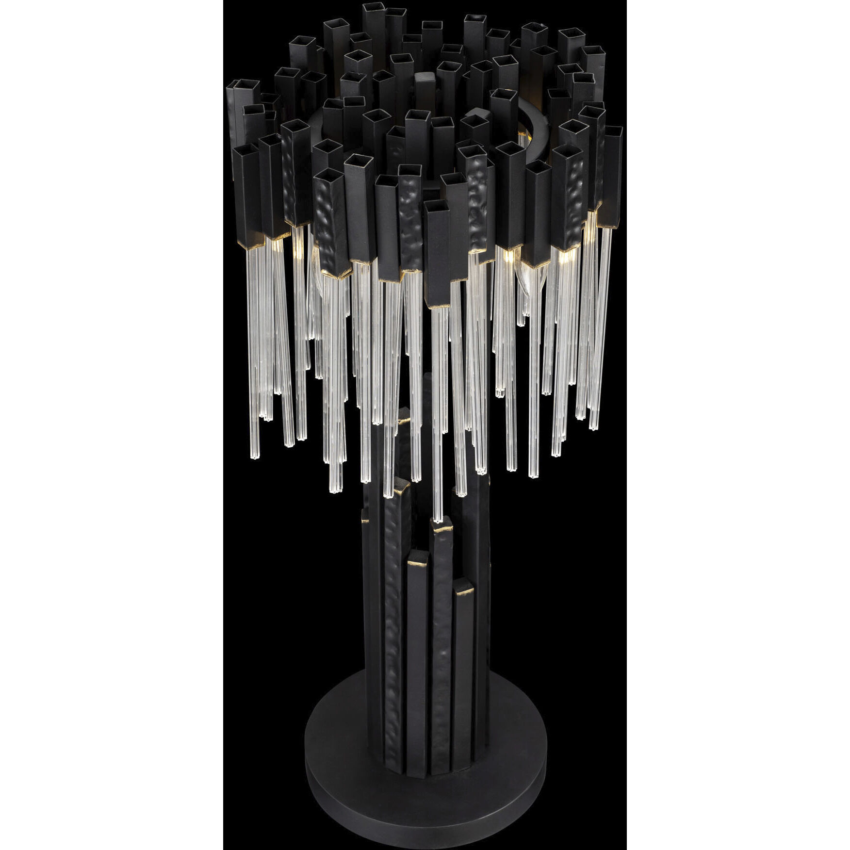 Matrix 30 inch 5 watt Matte Black and French Gold Table Lamp Portable Light in Matte Black/French Gold