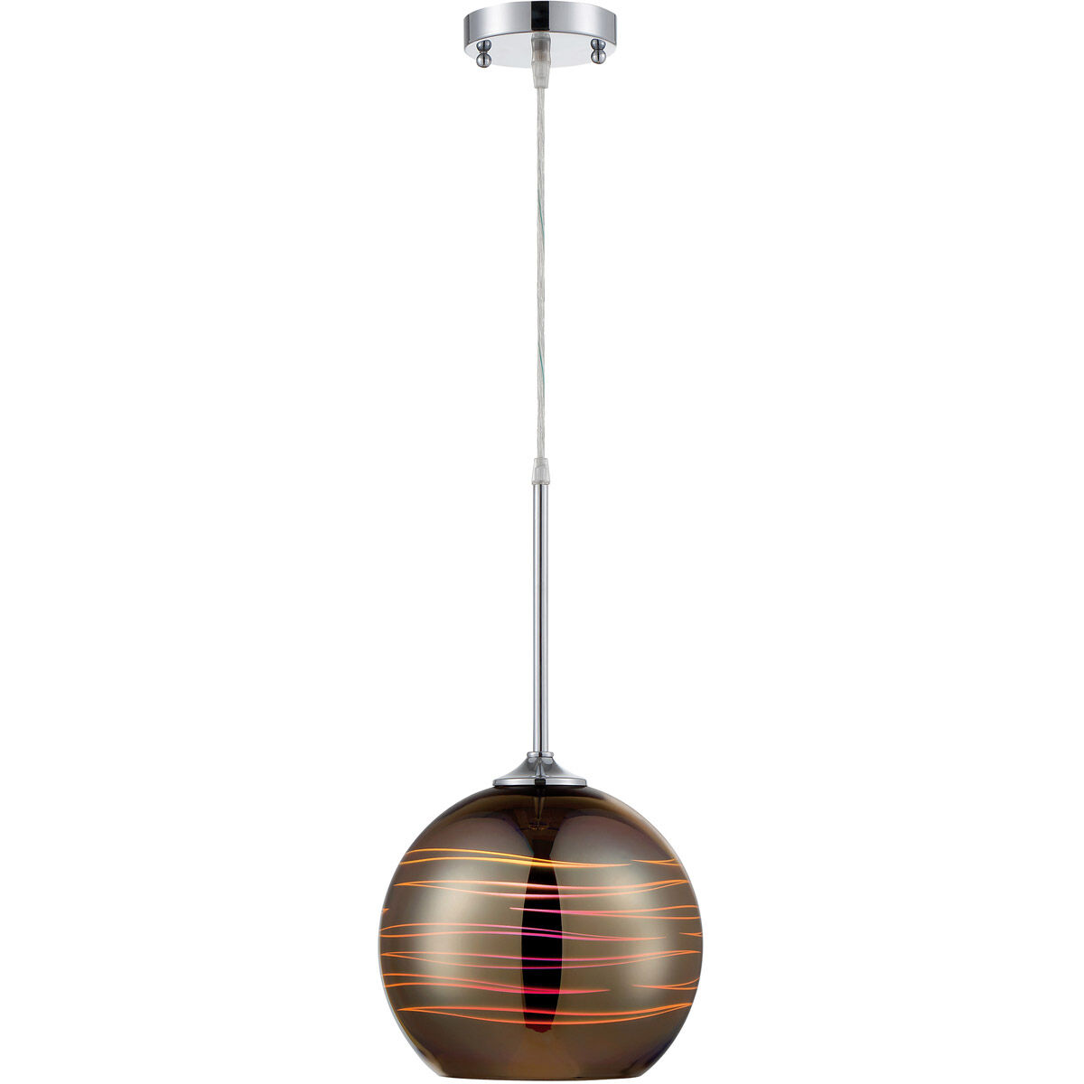 Spacey 1 Light 9.5 inch Polished Chrome Pendant Ceiling Light