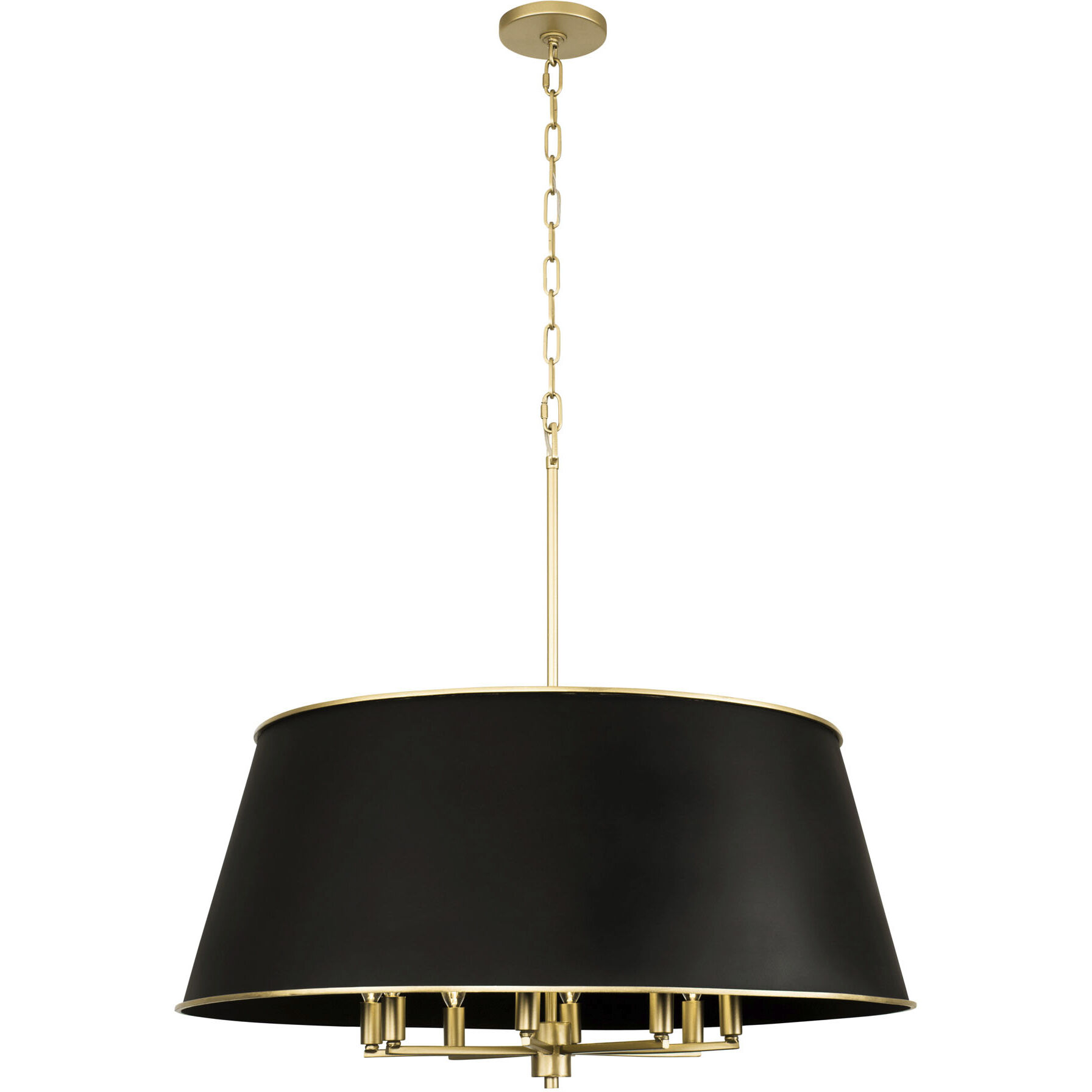 Coco 8 Light 32 inch Matte Black/French Gold Pendant Ceiling Light