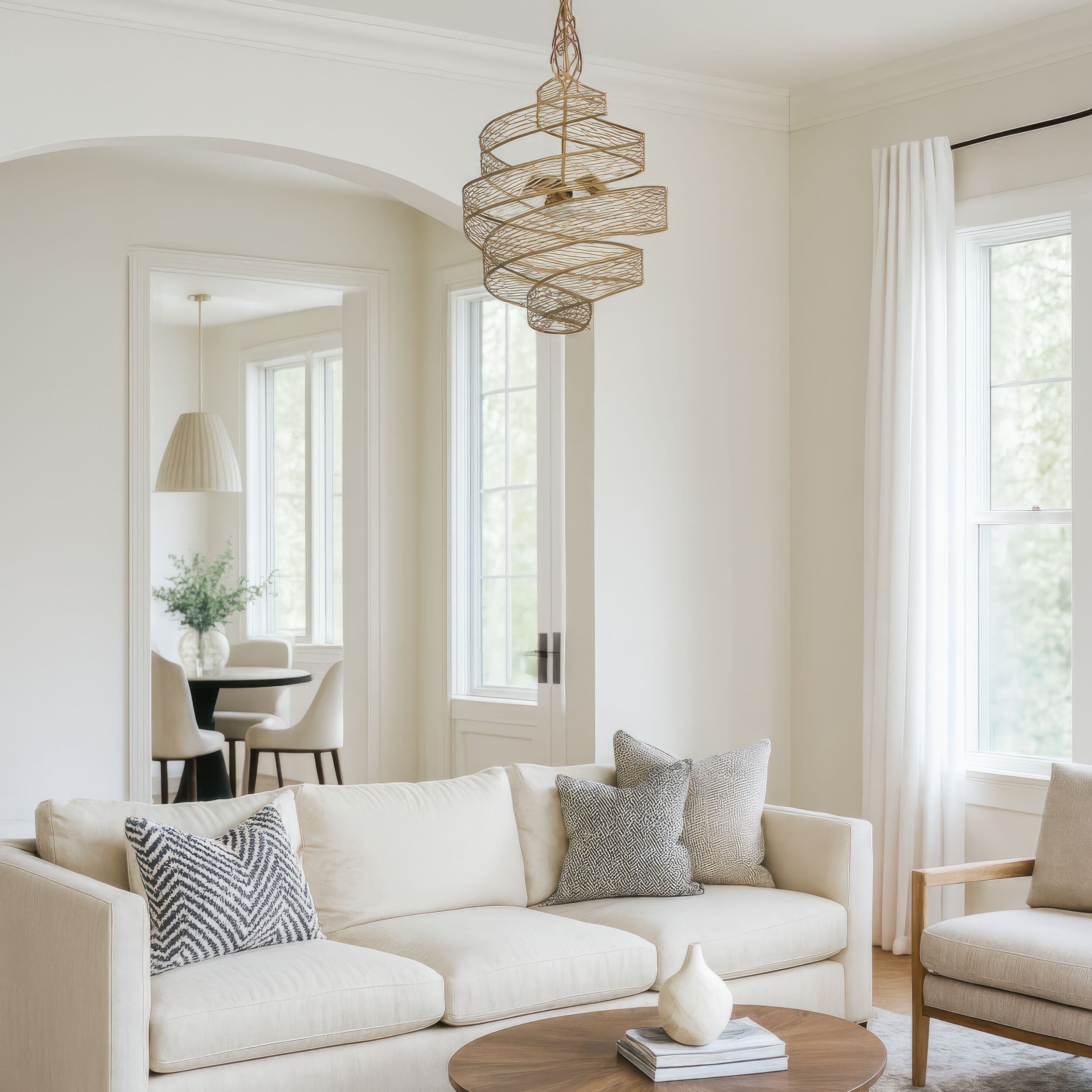 Flow 3 Light 18 inch Hammered Ore Pendant Ceiling Light